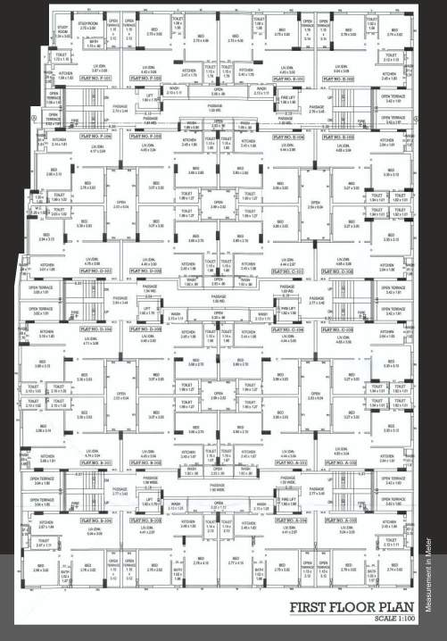  saffron palace Tower A Cluster Plan for 1st Floor