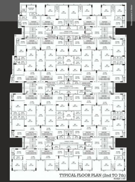  saffron-palace Tower A Cluster Plan from 2nd to 7th Floor
