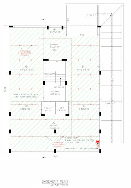 asopalav-plus Block - 1 Cluster Plan for basement Floor