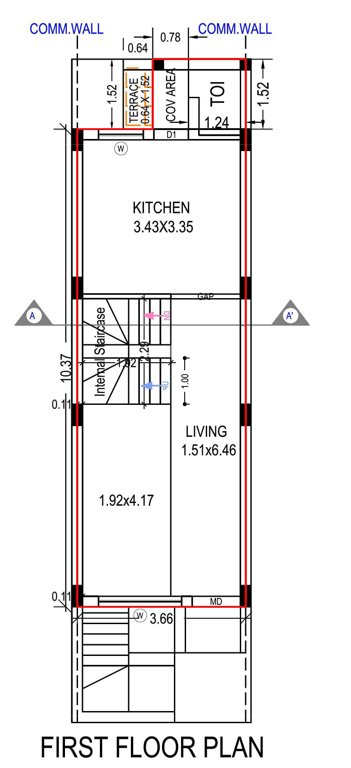  shandar residency 7 Cluster Plan for 1st Floor