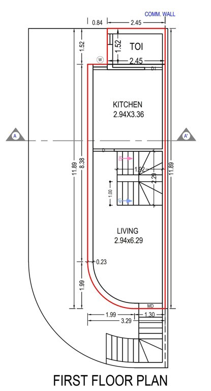  shandar residency 7 Cluster Plan for 1st Floor