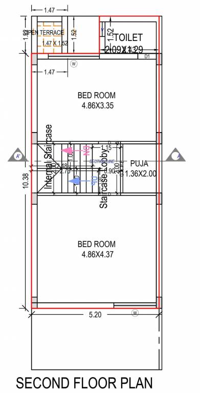  shandar residency 7 Cluster Plan for 2nd Floor
