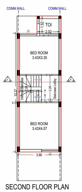  shandar residency 7 Cluster Plan for 2nd Floor
