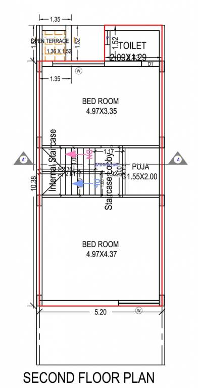  shandar residency 7 Cluster Plan for 2nd Floor