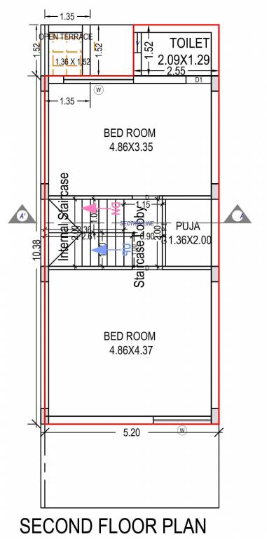  shandar residency 7 Cluster Plan for 2nd Floor