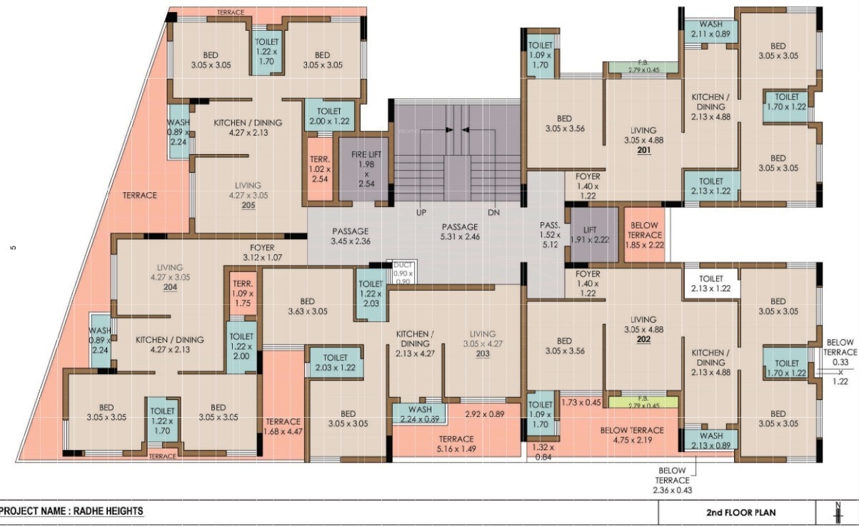  radhe heights 1 Cluster Plan from 1st to 2nd Floor