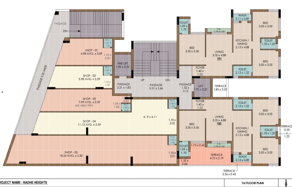 radhe heights 1 Cluster Plan from ground to 1st Floor