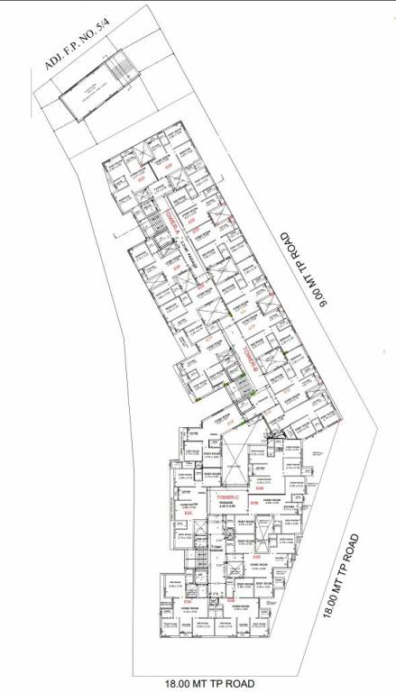ami luxuria Cluster Plan from 1st to 7th Floor