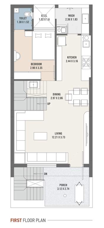  asopalav bungalows Cluster Plan for 1st Floor