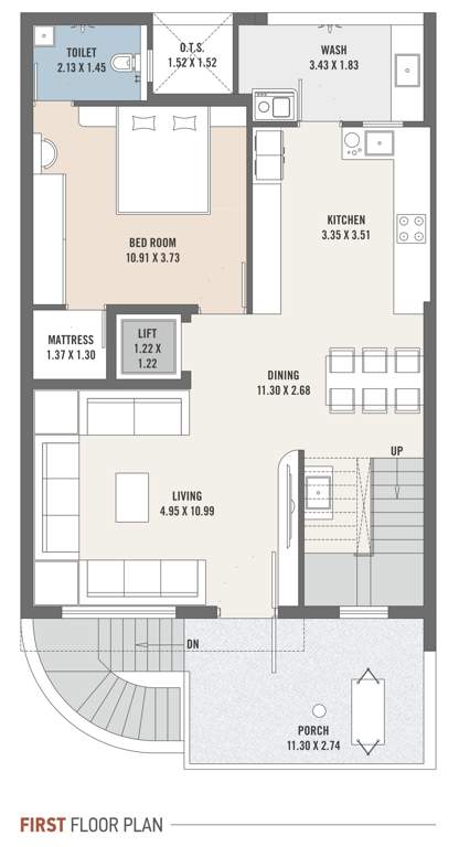  asopalav bungalows Cluster Plan for 1st Floor