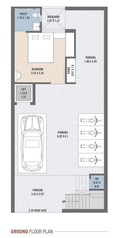  asopalav bungalows Cluster Plan for ground Floor