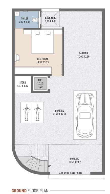  asopalav bungalows Cluster Plan for ground Floor