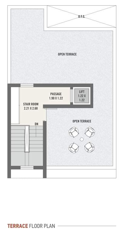  asopalav bungalows Cluster Plan for terrace Floor Plan