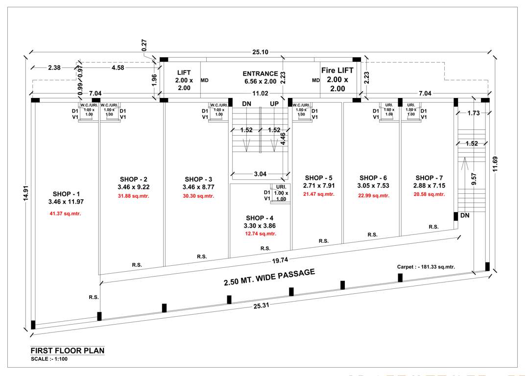  king s view Block 1 Cluster Plan for 1st Floor