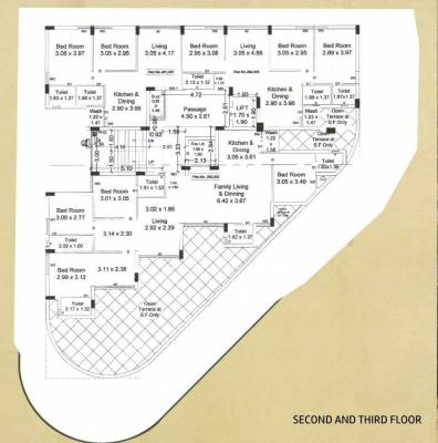  pramukh-darshan-ii Cluster Plan from 2nd to 3rd Floor