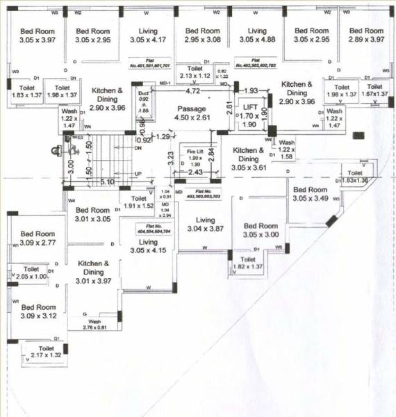  pramukh-darshan-ii Cluster Plan from 6th to 7th Floor