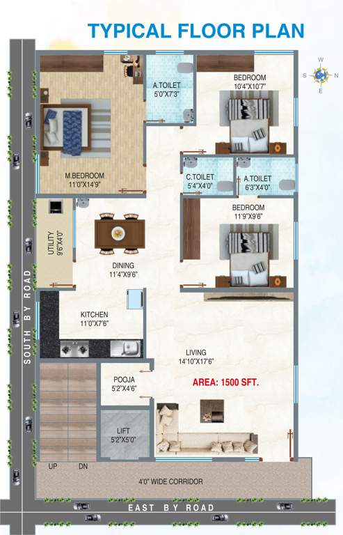  royal view Royal View Cluster Plan from 1st to 3rd Floor