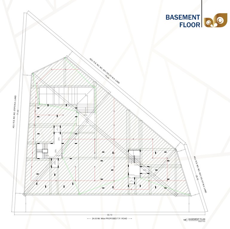  krishna bhoomi Tower A1, A2 Cluster Plan For Basement