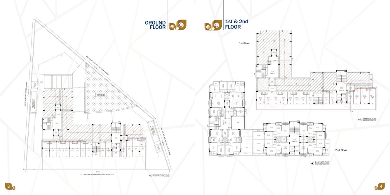  krishna bhoomi Tower A1, A2 Cluster Plan from 1st to 2nd Floor