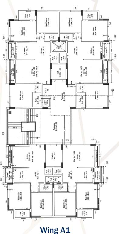  krishna bhoomi Tower A1 Cluster Plan for 14th Floor