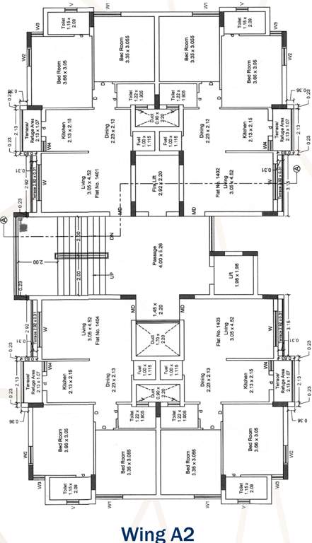  krishna bhoomi Tower A2 Cluster Plan for 14th Floor
