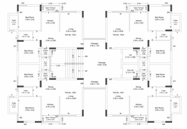 Wing A Cluster Plan for 14th Floor siddhi-empire Wing A Cluster Plan for 14th Floor