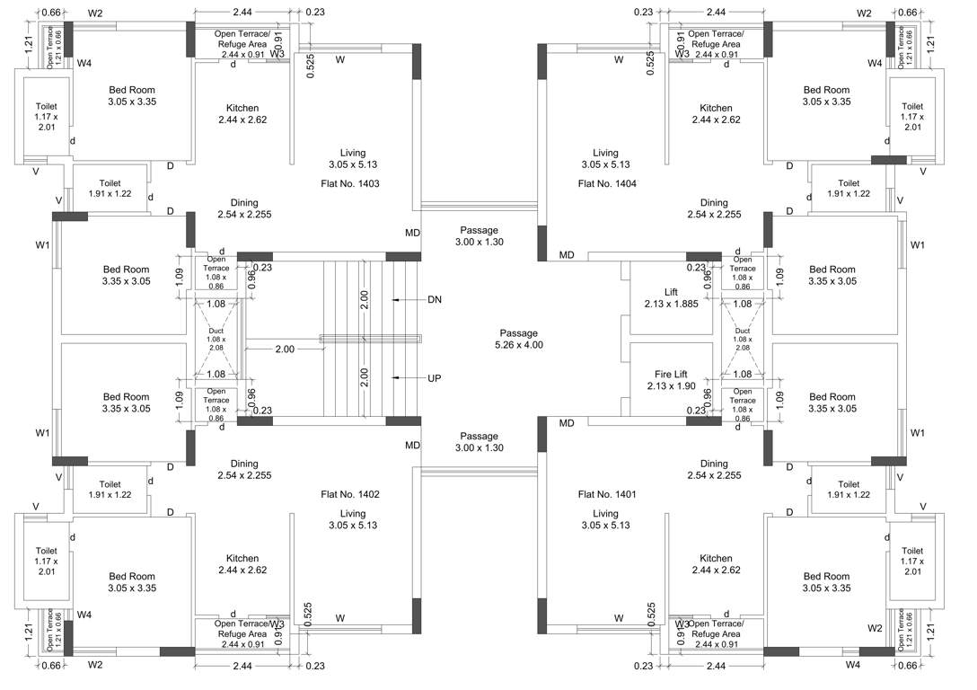  siddhi empire Wing B Cluster Plan for 14th Floor
