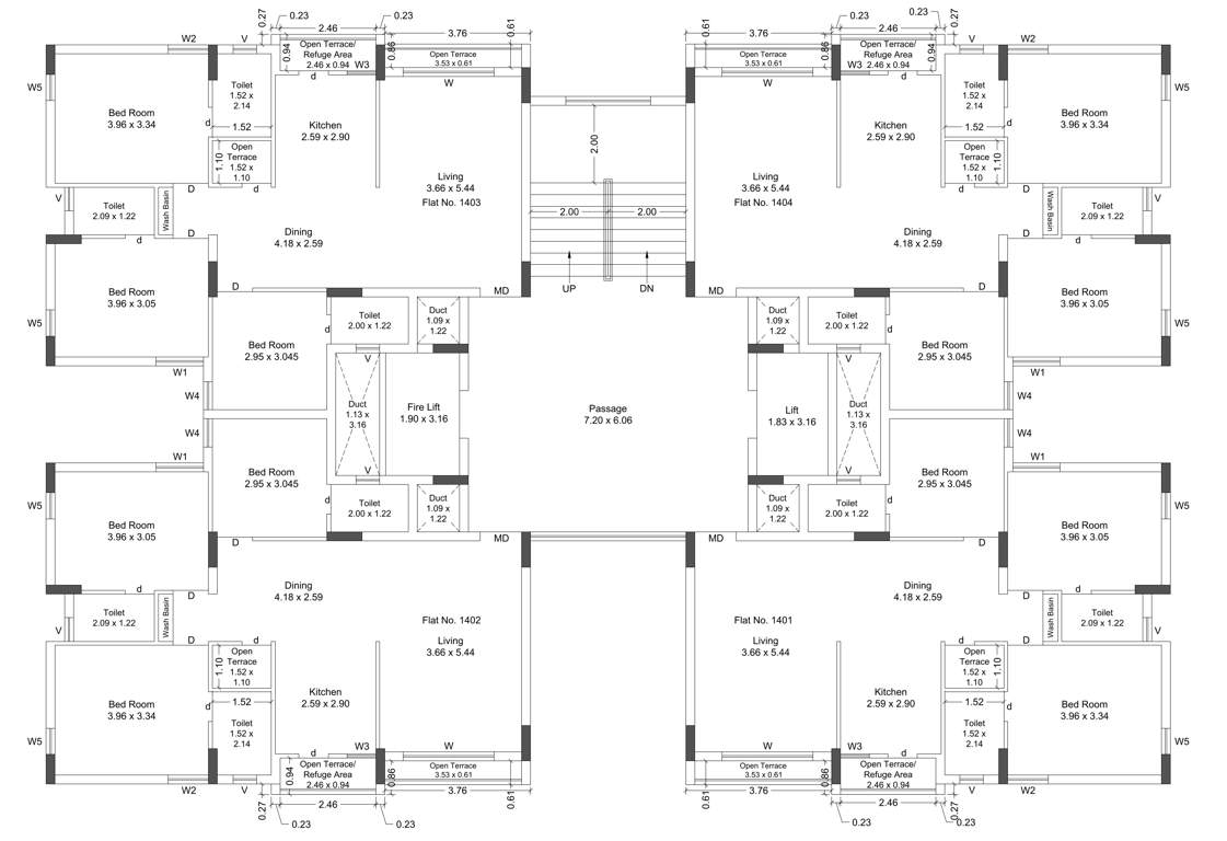  siddhi empire Wing C Cluster Plan for 14th Floor