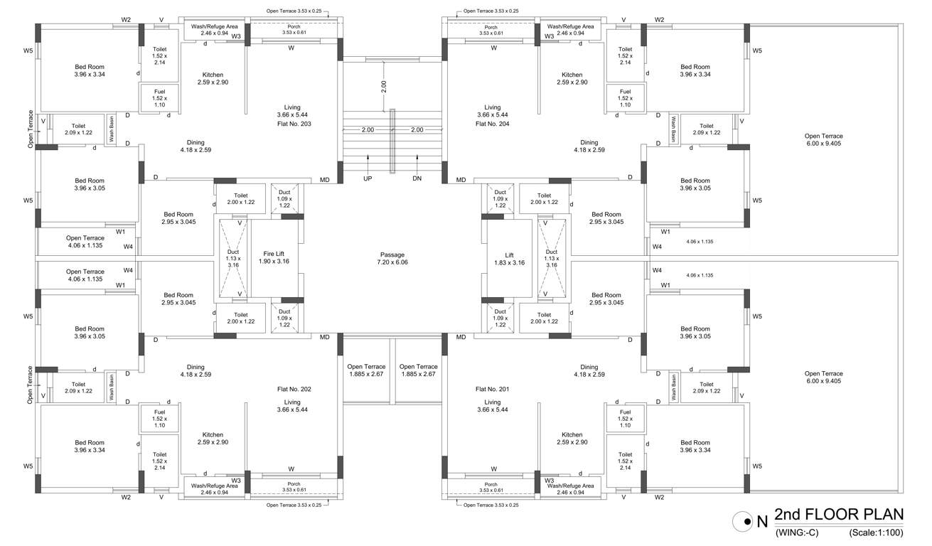  siddhi empire Wing C Cluster Plan for 2nd Floor