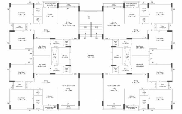 Wing C Cluster Plan from 3rd to 13th Floor siddhi-empire Wing C Cluster Plan from 3rd to 13th Floor