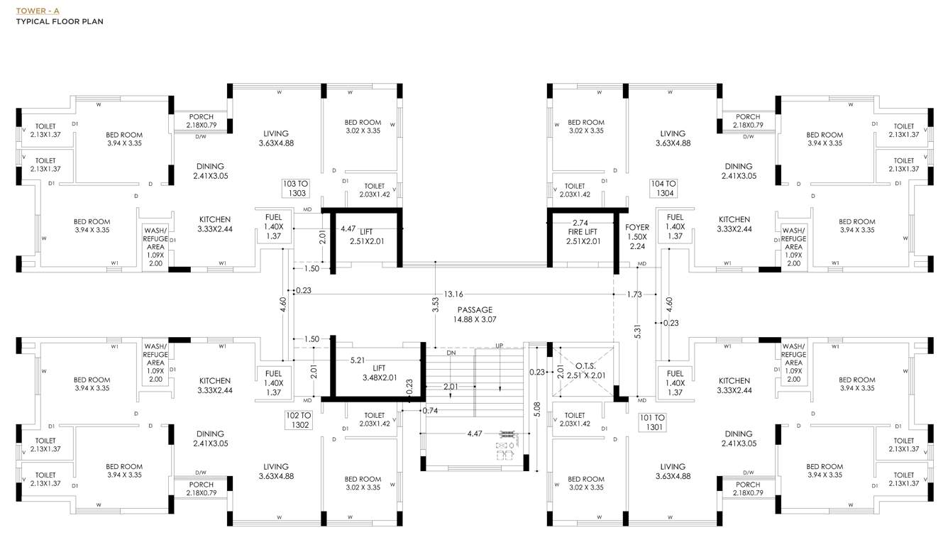  pradhyuman platina Tower A Cluster Plan