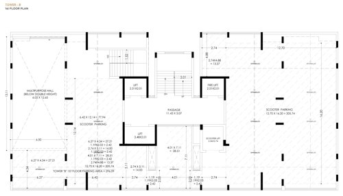 Tower B Cluster Plan for 1st Floor pradhyuman-platina Tower B Cluster Plan for 1st Floor