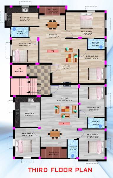  aishwaryam-phase-2 Aishwaryam Phase 2 Cluster Plan for 3rd Floor