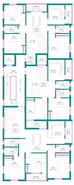  sky-tower Block A Cluster Plan for 2nd Floor
