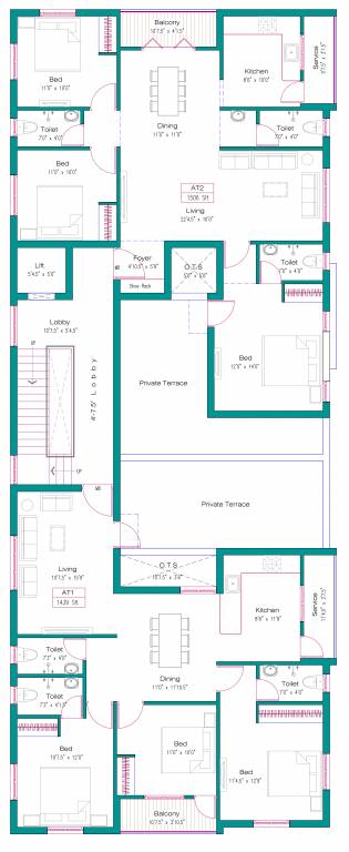  sky tower Block A Cluster Plan for 3rd Floor