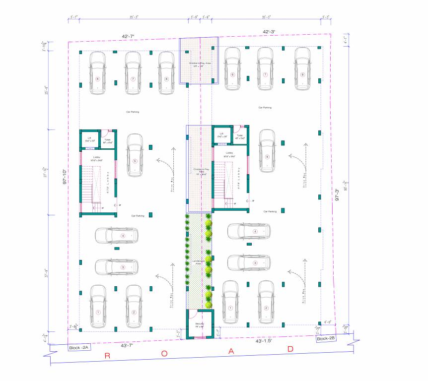  sky tower Block A Cluster Plan for car parking