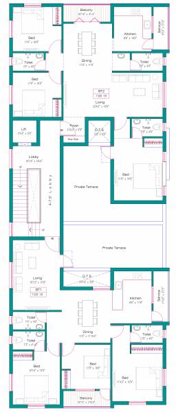  sky-tower Block B Cluster Plan for 3rd Floor