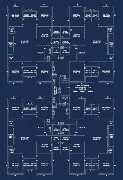  silver-techno-park Cluster Plan from 2nd to 13th Floor