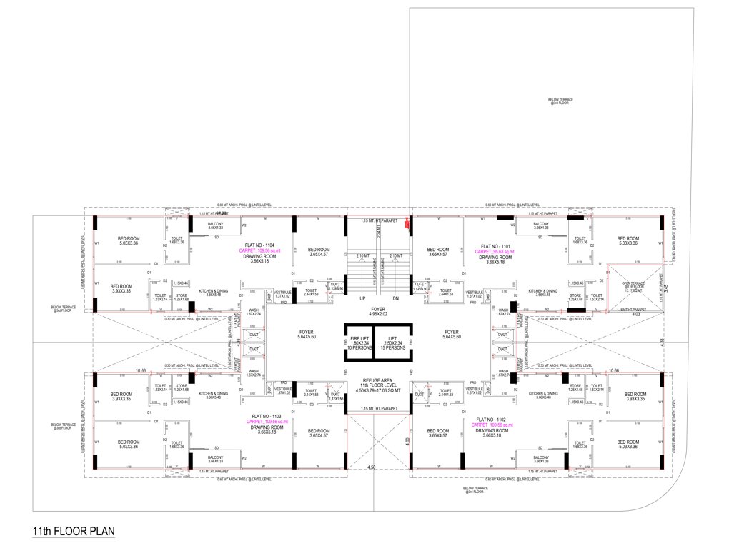  celestial luxuria Tower A Cluster Plan for 11th Floor