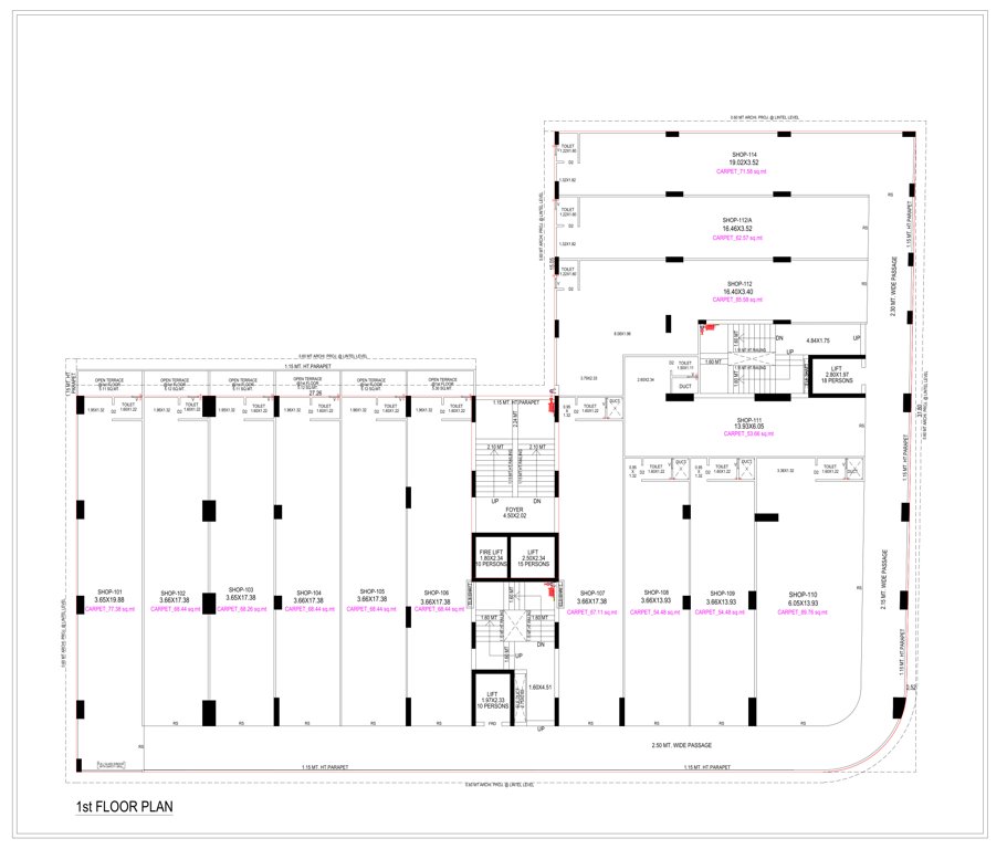  celestial luxuria Tower A Cluster Plan for 1st Floor