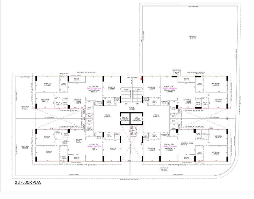  celestial luxuria Tower A Cluster Plan for 3rd Floor