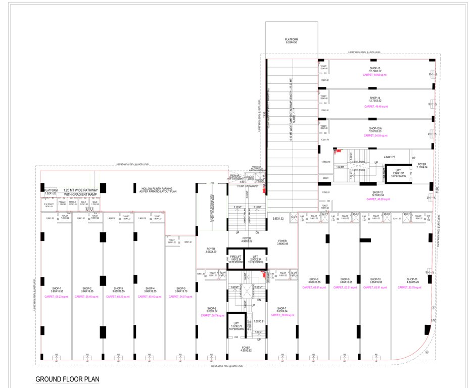  celestial luxuria Tower A Cluster Plan for ground Floor