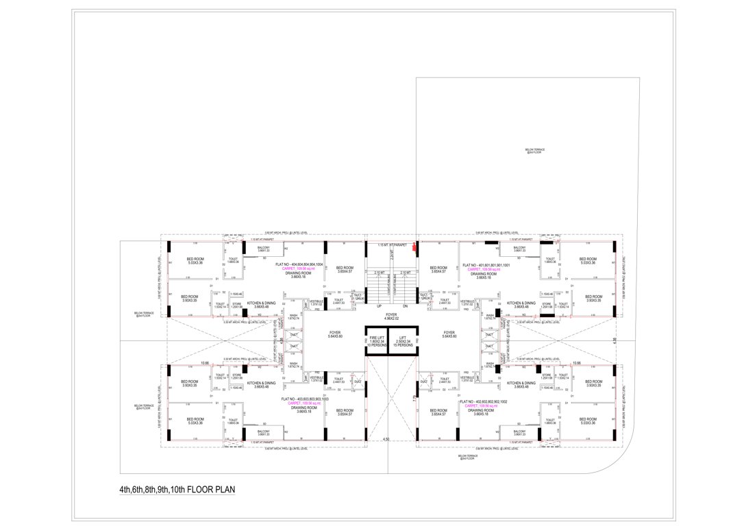  celestial luxuria Tower A Cluster Plan from 4th to 10th Floor