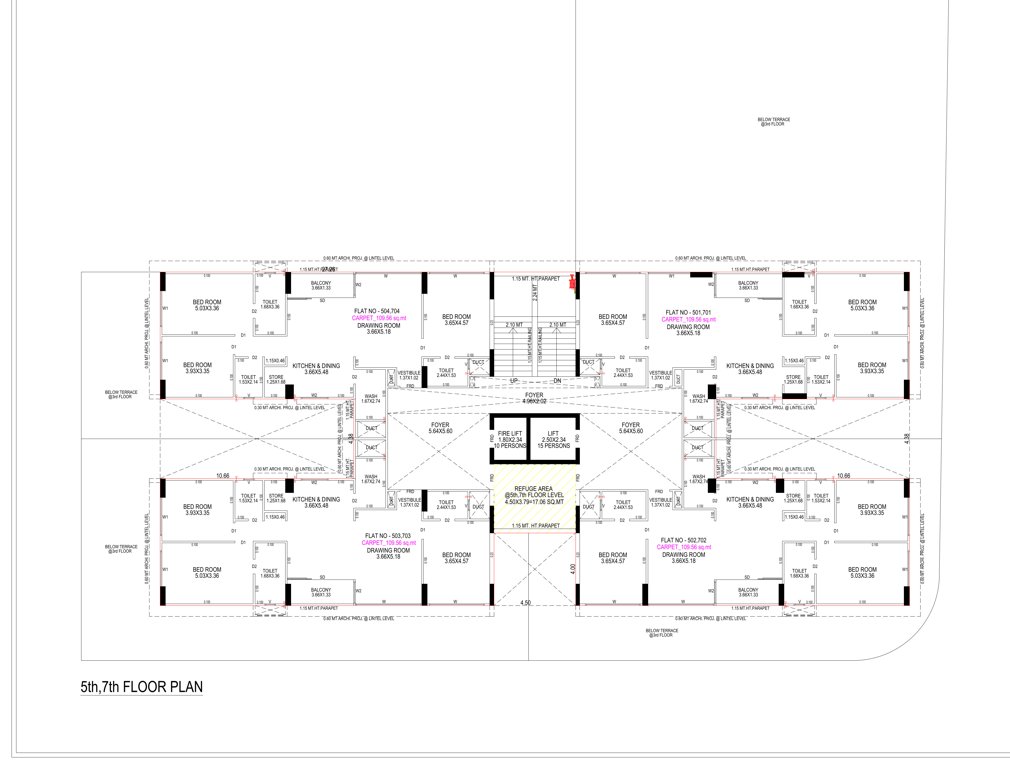  celestial luxuria Tower A Cluster Plan from 5th to 7th Floor