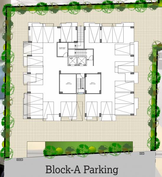  winsome-dwarika-residency Block A Cluster Plan for parking Floor