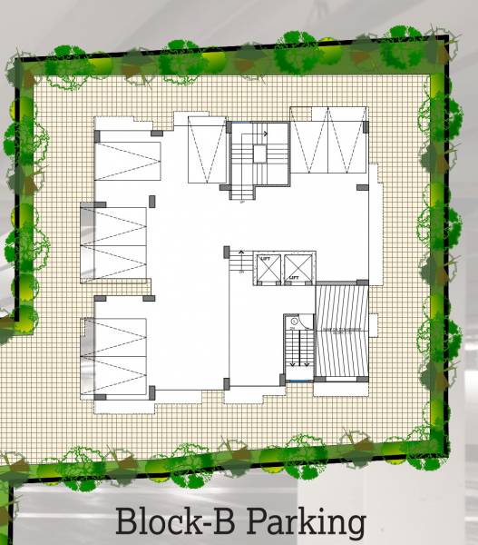  winsome-dwarika-residency Block B Cluster Plan for parking Floor