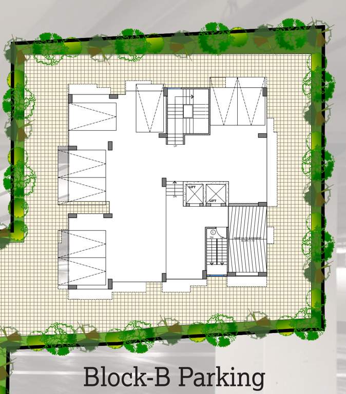  winsome dwarika residency Block B Cluster Plan for parking Floor