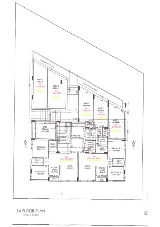  satyam point 1 Cluster Plan from 1st to 2nd Floor