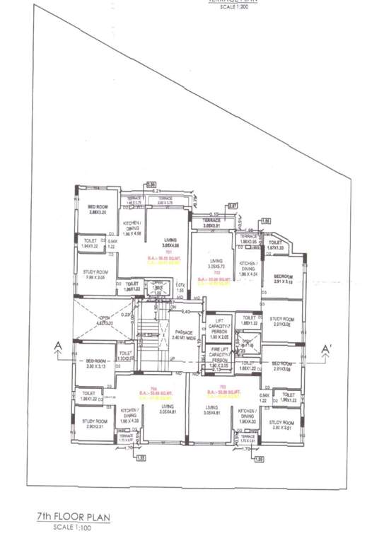  satyam point 1 Cluster Plan from 6th to 7th Floor