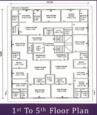  elegance Elegance Cluster Plan from 1st to 5th Floor